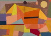 Plakat 18x13cm Heitere Gebirgslandschaft, Paul Klee Vintage Salon
