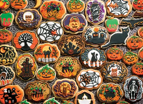 Puzzle Cobble Hill 1000 elementów Halloweenowe ciasteczka na Arena.pl
