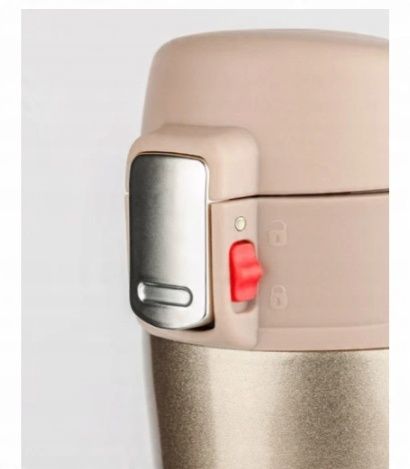 KUBEK LOCK 440 ML ZŁOTY termiczny szczelny z blokadą i izolacją próżniową na Arena.pl