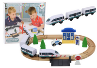 Drewniany Tor Kolejowy Pociąg Kolejka Tory Akcesoria Most Policja 3,2m