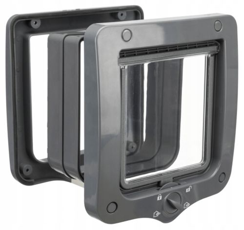 Drzwi klapka kota psa z tunelem Trixie 4-Way szare na Arena.pl