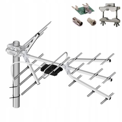 Antena TV kierunkowa Tri Digit Mini DVB-T2 UHF symetryzator 14dBi Dipol na Arena.pl