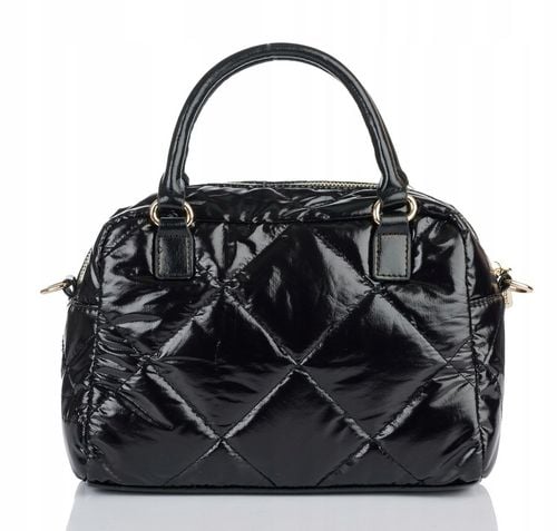 Torebka Damska Listonoszka MONNARI Pojemna KUFEREK Pikowana Lakierowana na Arena.pl