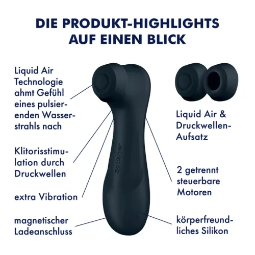 satisfyer pro 2 generation 3 czarny - system air pulse, aplikacja na Arena.pl
