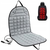 MATA GRZEWCZA NA FOTEL AUTA DO SAMOCHODU PODGRZEWANA 12V PILOT SZARA AG44C