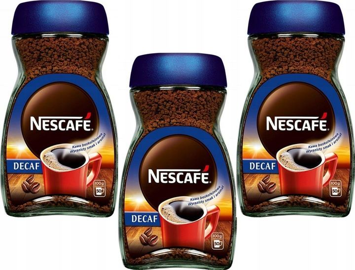 (x3) NESCAFE Bezkofeinowa Decaf 100g zdjęcie 1