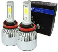 Żarówki LED H11 COB Mocne Komplet Żarówek 16000 Lumenów