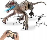 INTERAKTYWNY DINOZAUR ZDALNIE STEROWANY ROBOT LED ŚWIECI RYCZY CHODZI PILOT