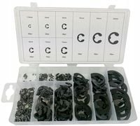 Zestaw pierścieni Segera E-clip 300 szt. 9 rozmiarów + organizer