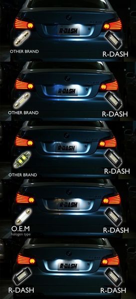 PODŚWIETLENIE TABLICY REJESTRACYJNEJ LED DO BMW E39 E60 E61 X5 E90 E91 E93 zdjęcie 8