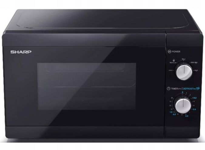Kuchenka mikrofalowa wolnostojąca SHARP 800W 20L czarna zdjęcie 12