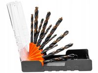 ZESTAW WIERTEŁ HSS PROFI DO WIERCENIA W METALU WIERTŁA WIERTŁO 1-10MM 19SZT
