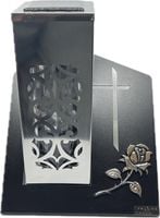 ZNICZ SOLARNY SREBRNY metalowy led Fotowoltaiczny