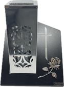 ZNICZ SOLARNY SREBRNY metalowy led Fotowoltaiczny