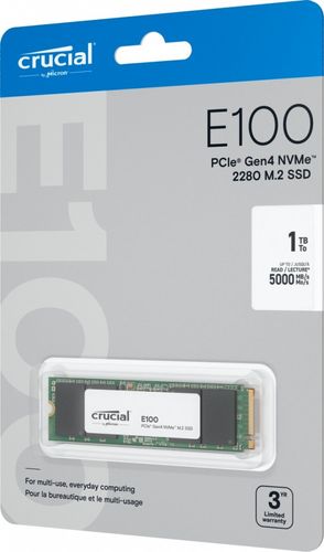 DYSK SSD CRUCIAL 1TB M.2 PCIe Gen4 NVMe E100 na Arena.pl