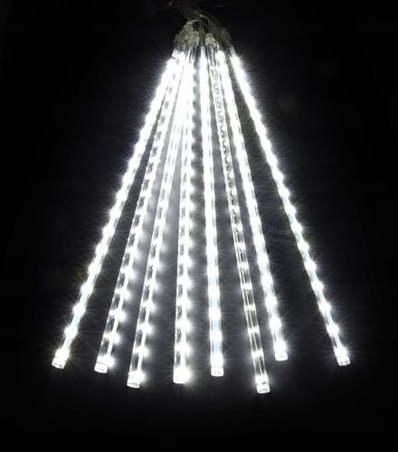 DŁUGIE SOPLE METEORY KURTYNA ŚWIETLNA LAMPKI CHOINKOWE 360LED 50cm B. ZIMNY na Arena.pl