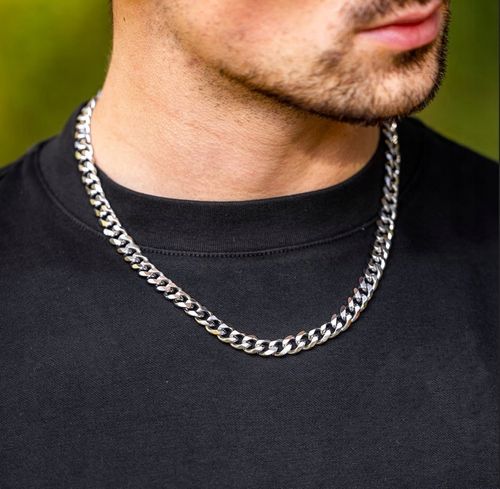 ELEGANCKI Łańcuszek Męski Srebrny Łańcuch Pancerka TYTANOWY + GRATIS na Arena.pl