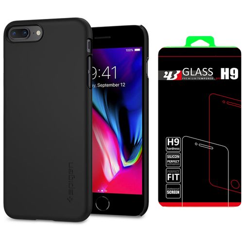 SPIGEN THIN FIT Apple iPhone 7/8 Plus - BLACK +szkło na Arena.pl