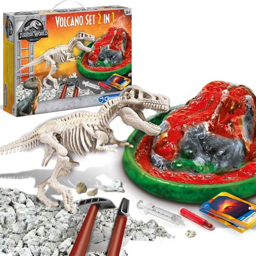 CLEMENTONI Wulkan + T-REX Jurassic World na Arena.pl
