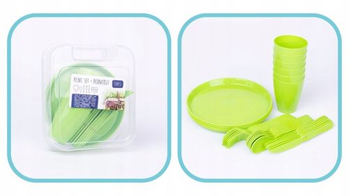 Zestaw piknikowy 31 elementów różne kolory na Arena.pl