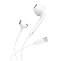 słuchawki douszne, przewodowe foneng t15, usb-c, 1.2m (białe)