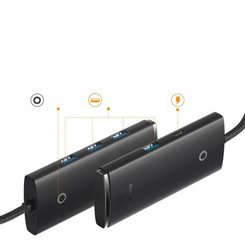 BASEUS SZYBKA UNIWERSALNA LEKKA STACJA HUB 4W1 USB DO 4X USB 3.0 5GB/S 5V na Arena.pl