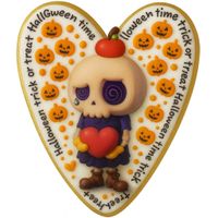 CIASTKO LUKROWANE HALLOWEEN NO.6 ROZ.M SERCE RĘCZNIE ROBIONE