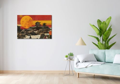 Obraz 90x60cm Krajobrazy Czerwonego Słońca na Arena.pl