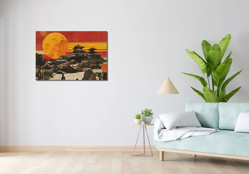 Obraz 90x60cm Krajobrazy Czerwonego Słońca zdjęcie 2