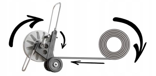 WÓZEK ALU WĄŻ OGRODOWY 4-WARSTWOWY 1/2 50 METRÓW BEST POLSKA ZRASZACZ KPL na Arena.pl
