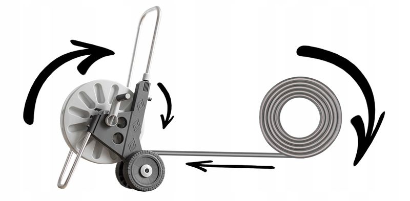 WÓZEK ALU WĄŻ OGRODOWY 4-WARSTWOWY 1/2 50 METRÓW BEST POLSKA ZRASZACZ KPL zdjęcie 8