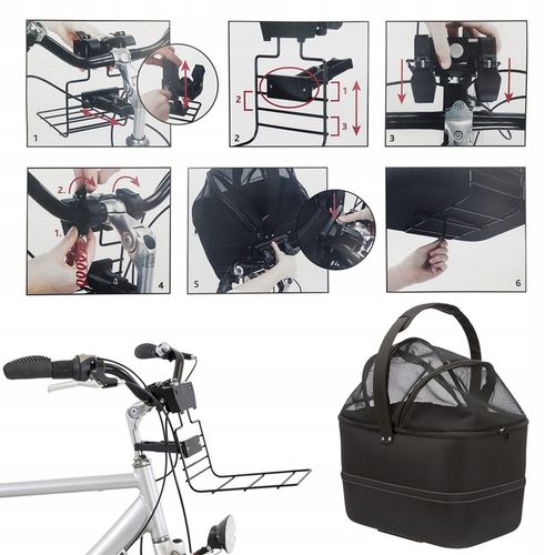 TRANSPORTER Kosz dla Psa Kota na Rower Kierownicę TORBA +STELAŻ TRIXIE 1szt na Arena.pl