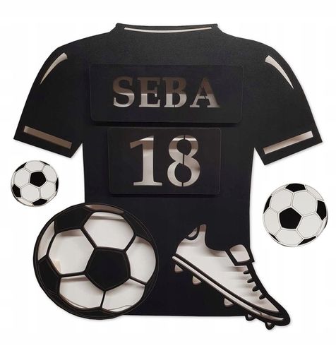 LAMPKA NOCNA LED Piłka Nożna Pilot piłkarska z imieniem numerem koszulka 3D na Arena.pl