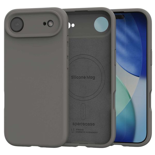 Spacecase Silicone Mag Iphone 17 Air Gray zdjęcie 3