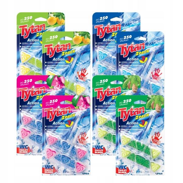 WC Tytan kostka zawieszka do WC MEGA ZESTAW 16x40g zdjęcie 1