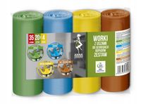 az worki z uszami do segregacji odpadów zestaw 35l 4x20szt