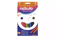 Kredki ołówkowe trójkątne dla dzieci - Nebulo Jumbo 12 intensywnych kolorów