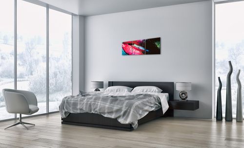 Obraz Na Płótnie - Kobieta Usta  - 90X30 Cm - Ca90X30-0231 na Arena.pl
