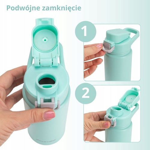 KUBEK TERMICZNY TERMOS STALOWY 100% SZCZELNY pojemny bidon KAMILLE 600 ml na Arena.pl