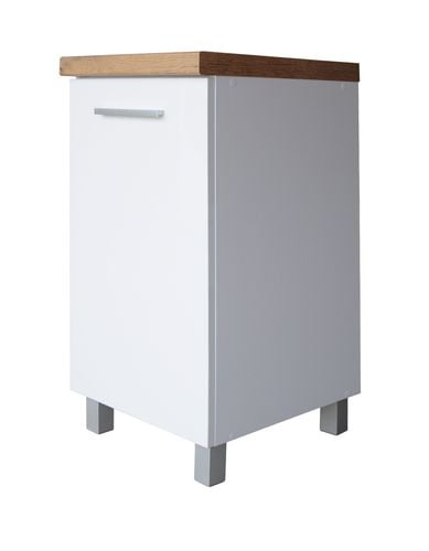 Szafka łazienkowa 40 cm / biała / biały połysk / stojąca / pod umywalkę na Arena.pl