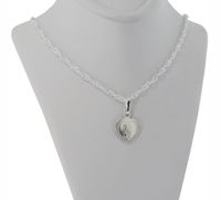 SREBRNY PEŁNY ŁAŃCUSZEK DAMSKI SINGAPUR Z MEDALIKIEM PR 925 + GRAWER GRATIS