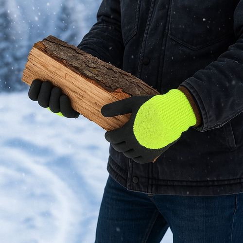 12 PAR Rękawice Robocze Ocieplane Ochronne BHP Grube Zimowe Latex Ciepłe 10 na Arena.pl