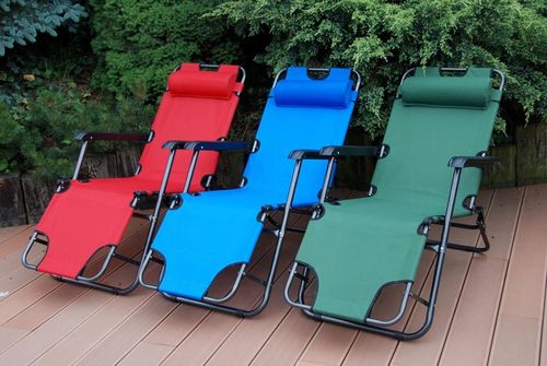 LEŻAK OGRODOWY SKŁADANY FOTEL PLAŻOWY ZERO GRAVITY LEON NA TARAS DO OGRODU na Arena.pl
