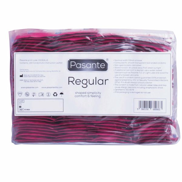 Pasante Regular Condoms Bulk 144 Pcs zdjęcie 1
