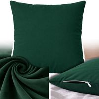 POSZEWKA NA PODUSZKĘ 40x38 CM JASIEK MIĘKKA GŁADKA Z BAWEŁNĄ OEKO-TEX CIEMNY ZIELONY
