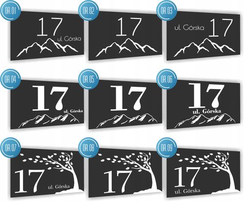 Tabliczka Tablica ADRESOWA BIAŁA DIBOND 40x30 numer domu ulica KWIATY na Arena.pl