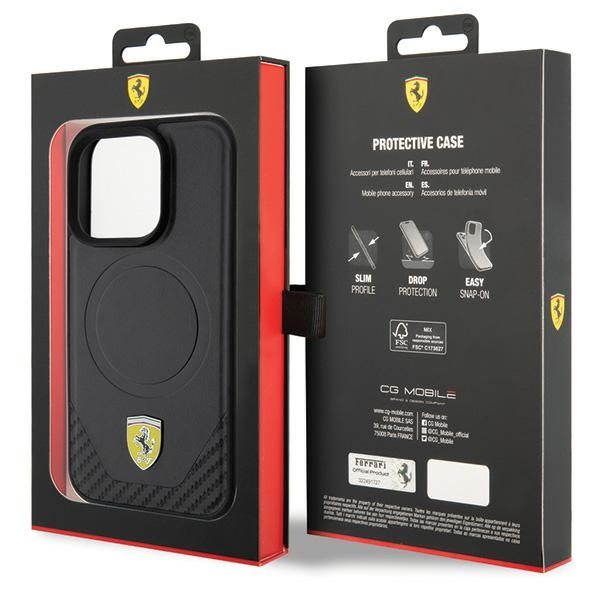 Etui Ferrari do iPhone 15 Pro, Czarny MagSafe zdjęcie 8