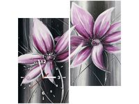 60X60CM ZEGAR ZGRANY DUET OBRAZ DREWNO ŚCIAN KWADRAT