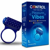 control pleasure vibes - ergonomiczny pierścień wibracyjny silikonowy