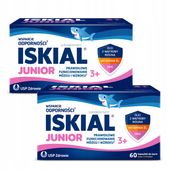 2x ISKIAL JUNIOR kapsułki do żucia Witamina D3 DHA 60 sztuk
